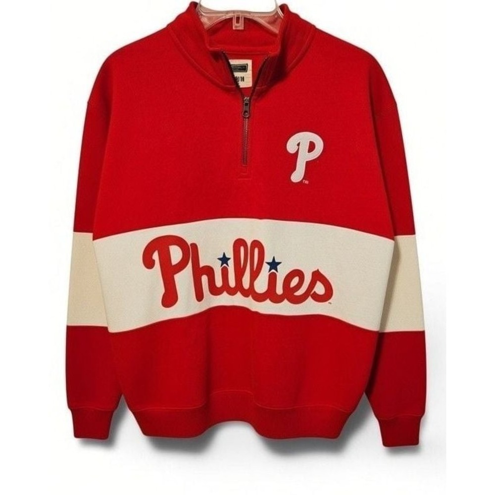 Tailgate Philadelphia Phillies 1/4 Zip Pullover Sweatshirt Sz. Medium